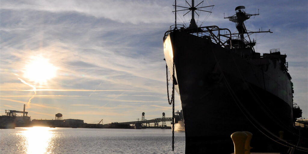 "Philadelphia Navy Yard" by Kevin Burkett is licensed under CC BY-SA 2.0.